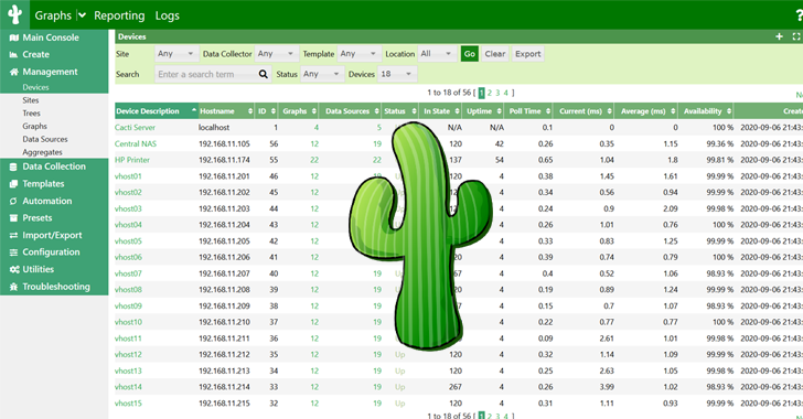 Você está visualizando atualmente Falhas Críticas no Framework Cacti Podem Permitir que Atacantes Execute Código Malicioso